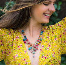 Load image into Gallery viewer, Aasha Dangling Beads Bib Necklace