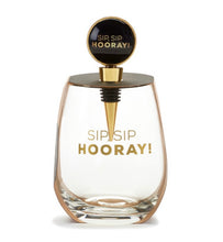 Load image into Gallery viewer, Wine Glass and Bottle Stopper Set