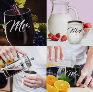 Mr. & Mrs. Stainless Steel Tumblers