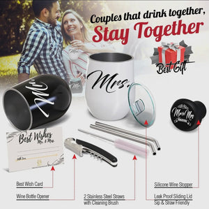 Mr. & Mrs. Stainless Steel Tumblers