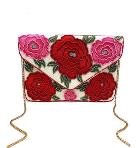 Red and Pink Roses Clutch