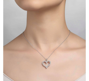 Lafonn 0.96 CTW Open Heart Pendant Necklace