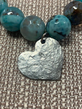 Load image into Gallery viewer, PowerBeads by jen faceted Agate with heart medal
