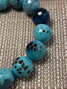 PowerBeads by jen faceted Agate inspirational medal
