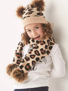 Toddler Leopard Hat and Scarf