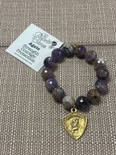 Load image into Gallery viewer, PowerBeads by jen faceted Agate San Cristobal medal
