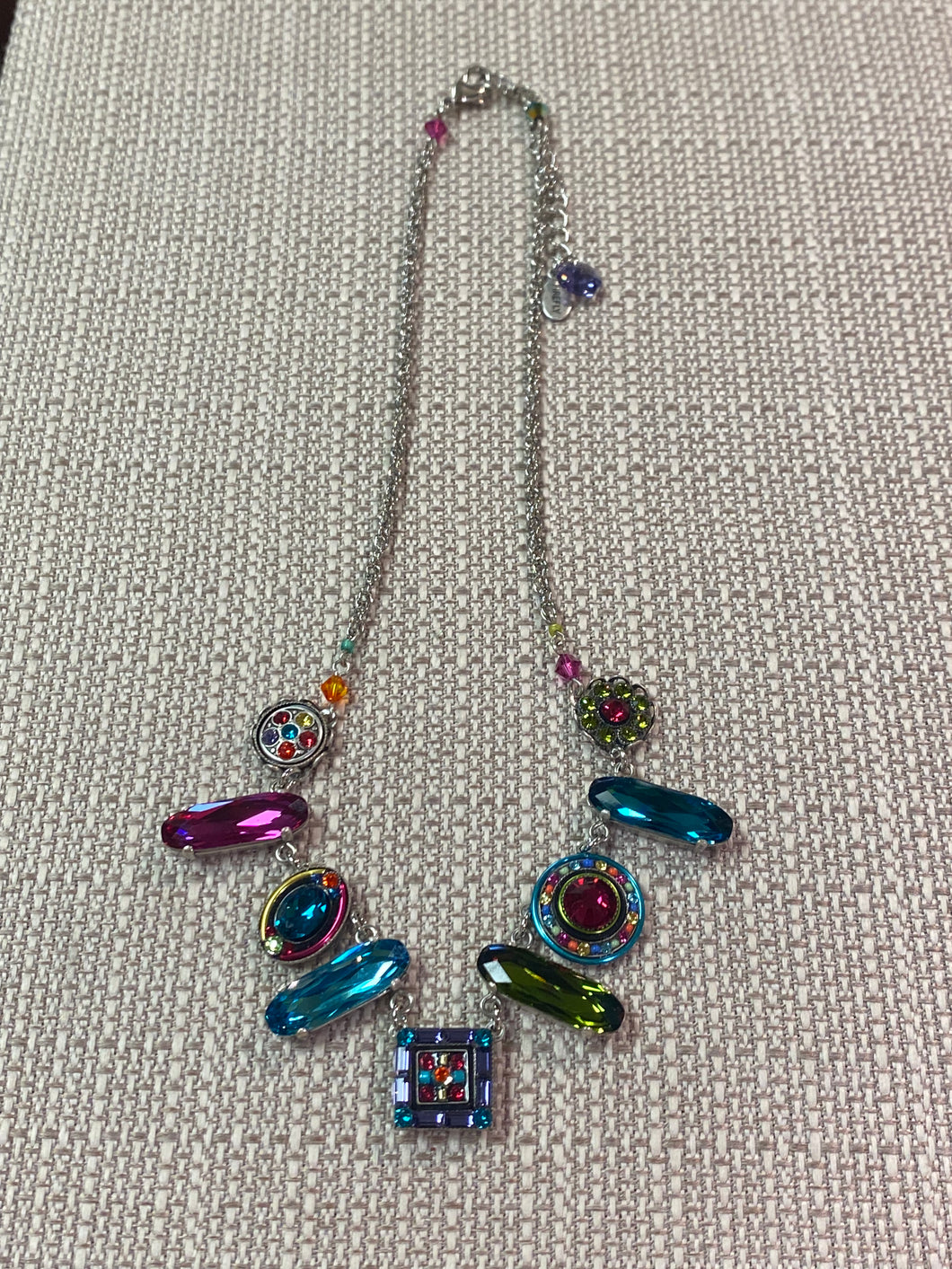 Multi Mosaic necklace by Firefly jewelry