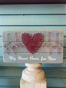 My Heart Beats for You Box Sign