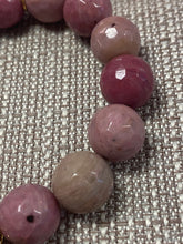 Load image into Gallery viewer, PowerBeads by jen faceted Rhodochrosite with rose
