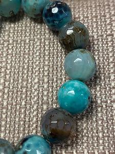 PowerBeads by jen faceted Agate with heart medal