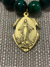 Load image into Gallery viewer, PowerBeads by jen Tiger Eye with Blessed Mother medal
