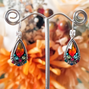 Multi Color Teardrop Earrings by Firefly Jewelry