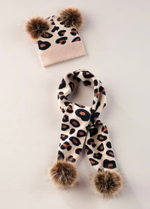 Toddler Leopard Hat and Scarf