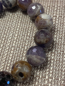 PowerBeads by jen faceted Agate San Cristobal medal