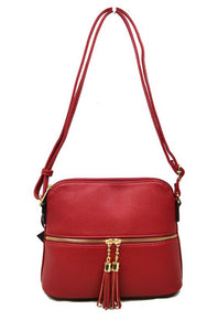 Red Handbag with Tassels