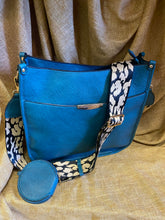 Load image into Gallery viewer, Messenger Bag in Turquoise Blue
