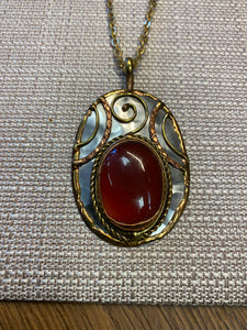 Marguerite Red Onyx Necklace