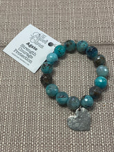 Load image into Gallery viewer, PowerBeads by jen faceted Agate with heart medal
