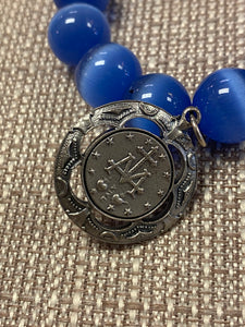 PowerBeads by jen Calcite with Blessed Mother medal